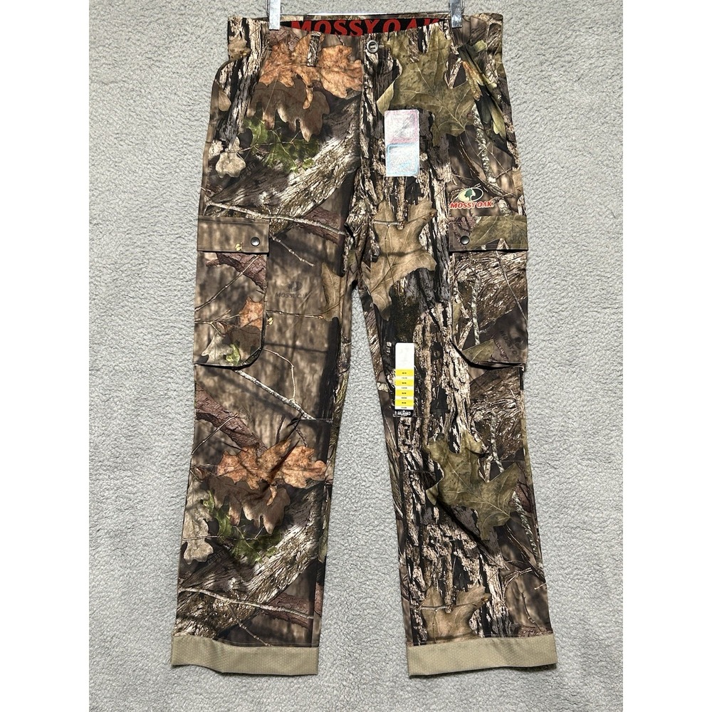 Mens Mossy Oak Break Up Country Camouflage Cargo Baggy Pants Size M 37X32.5 NWT - Picture 1 of 16